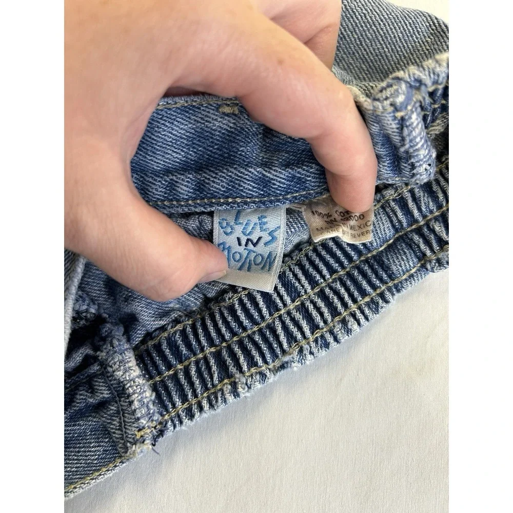 Vintage Blues In Motion 3T Light Wash Denim Jeans Toddler Elastic Back Waist 90s